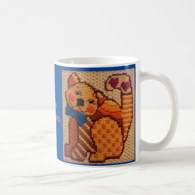 Mug Charmant Chat Coloré Accompagne Le Matin  (Droite)