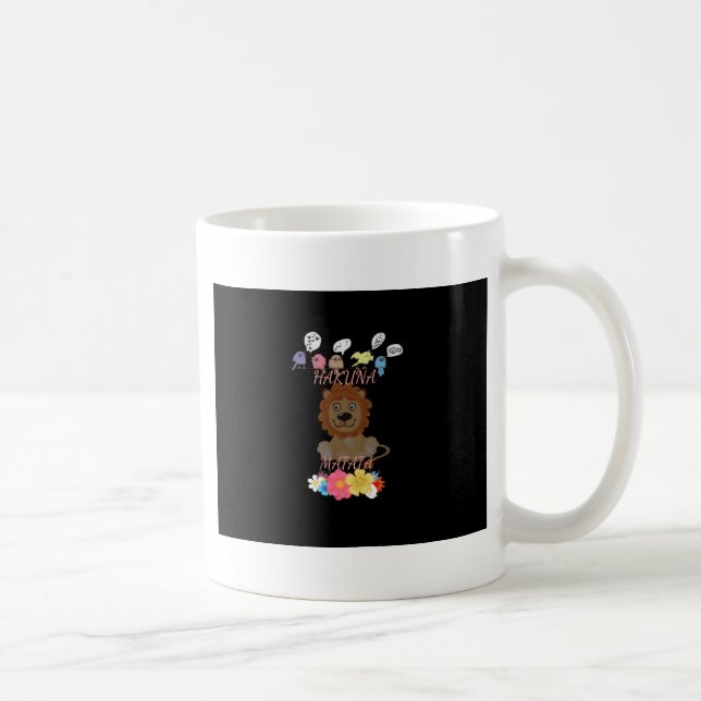 Mug Charmant "Flora and Fauna Hakuna Matata" Lion bébé (Droite)