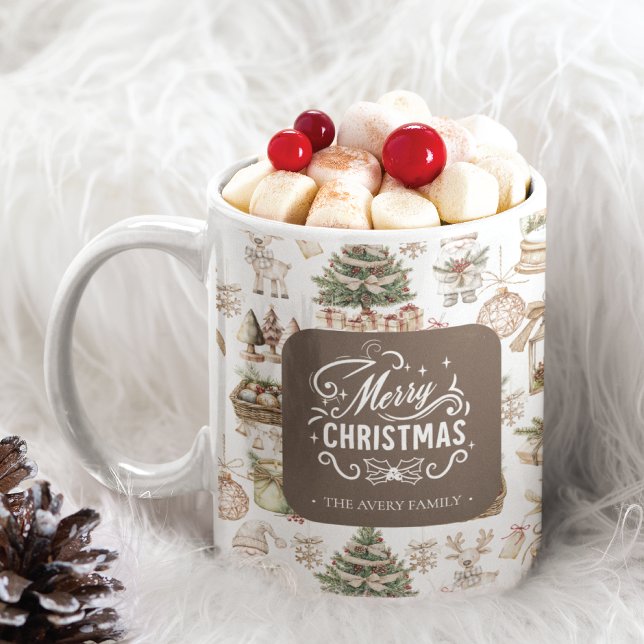 Mug Charmant scène d'hiver personnalisée (Créateur téléchargé)