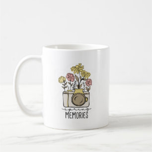 Mug Charmant Style Vintage Fleur Tons Terreux
