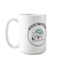 Charmante croquis de caniche avec béret bleu