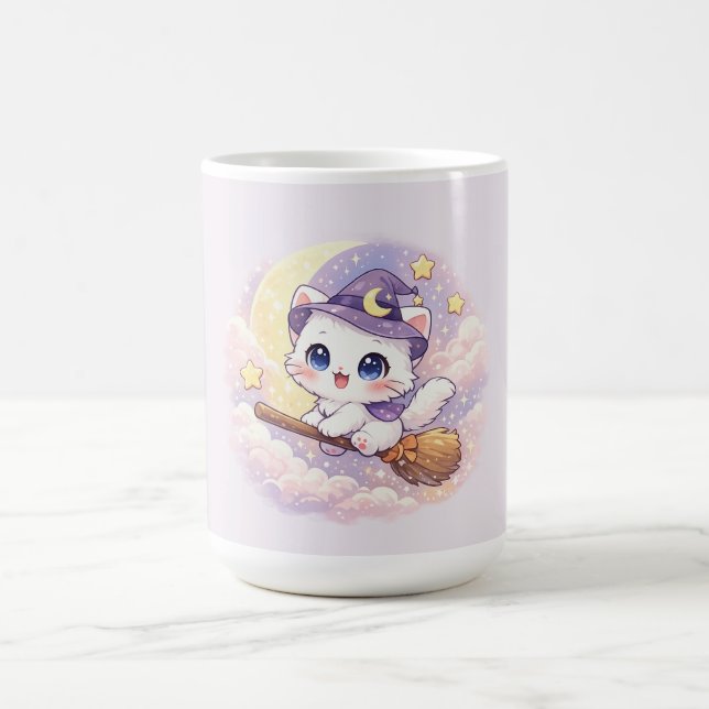 Mug Charmante Sorcière au Balai Kitty (Centre)
