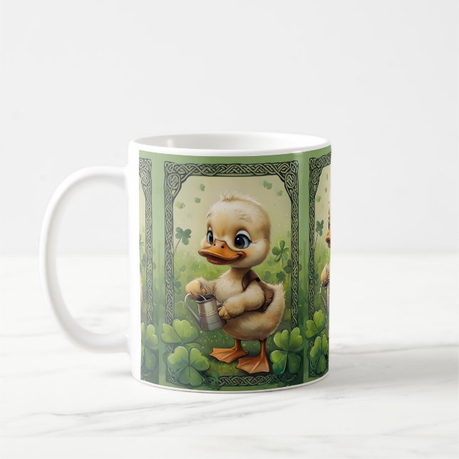 Mug Charme celtique : Arrosage à quatre feuilles en ca (Gauche)