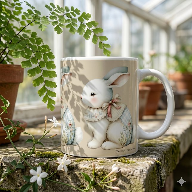Mug Charme de lapin Cottagecore (Cottagecore Bunny Charm Coffee Mug)