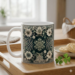 Mug Charme Floral Trèfle Celtique
