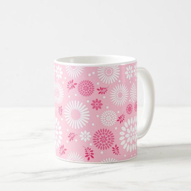 Mug Charming Floral Fond d'écran Motif Arrière - plan (Devant droit)