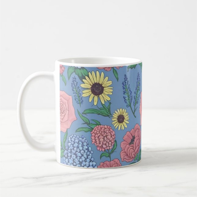 Mug Charming floral Mugs, Cadeaux parfaits pour Flower (Gauche)