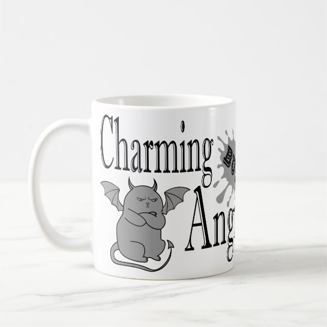 Mug Charming mais en colère petit chat diable drôle ci (Gauche)