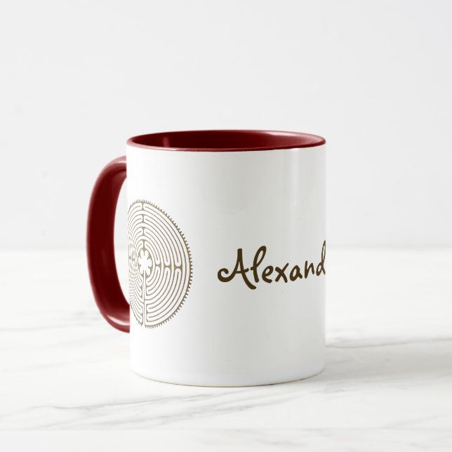 Mug Chartres Labyrinthe - Symbole spirituel Antique 1 (Devant gauche)