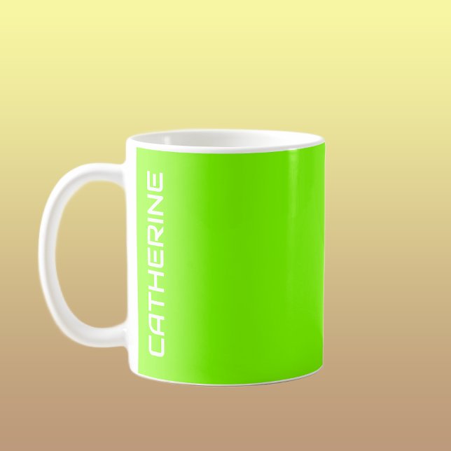 Mug Chartreuse couleur solide personnalisée (Créateur téléchargé)