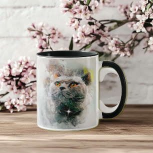 Mug Chartreux Chat et Neige