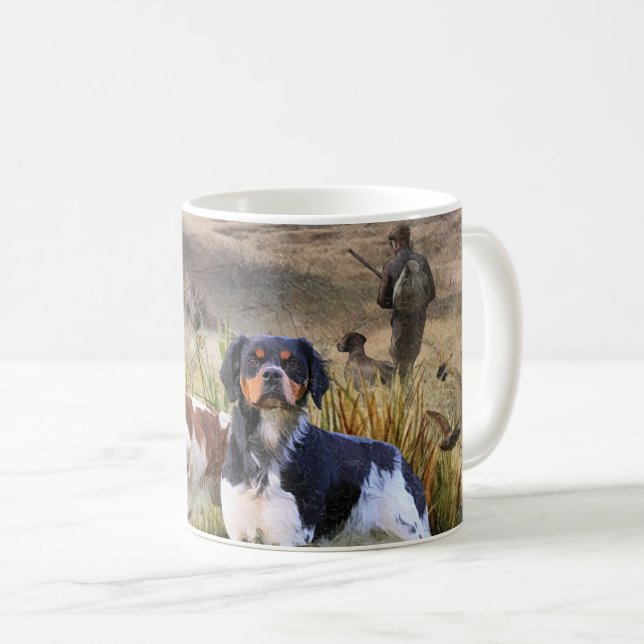 Mug Chasse à la caille avec un Espagnol breton, Art (Devant droit)