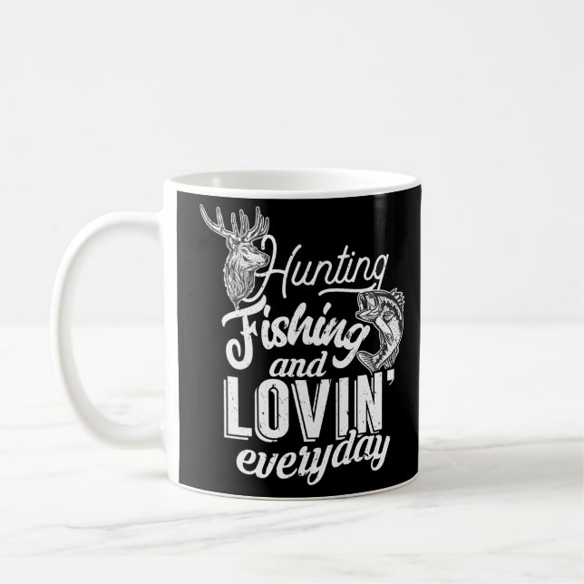 Mug Chasse À La Pêche Et À L'Amour Quotidien (Gauche)