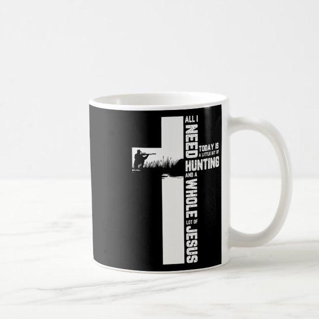 Mug Chasse à l'extérieur Croix Jésus Citation chrétien (Droite)