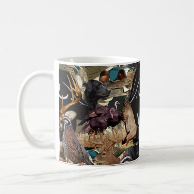Mug Chasse Au Canard, Chasse Au Cerf, Chasse Aux Oisea (Gauche)