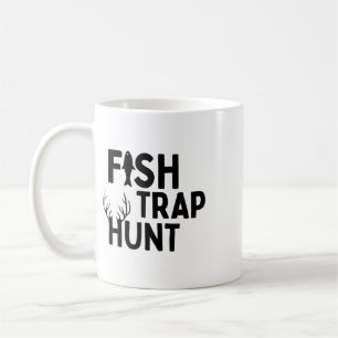 Mug Chasse au piège à poissons - Chasse et pêche drôle