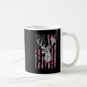 Mug Chasse aux cerfs Camo Drapeau américain Pink Buck