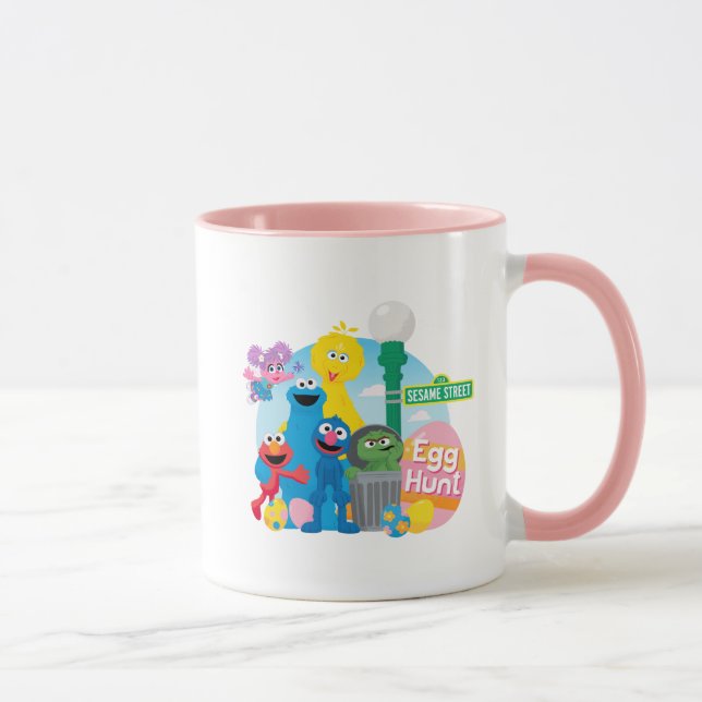Mug Chasse aux oeufs de Pâques de la rue Sésame (Droite)