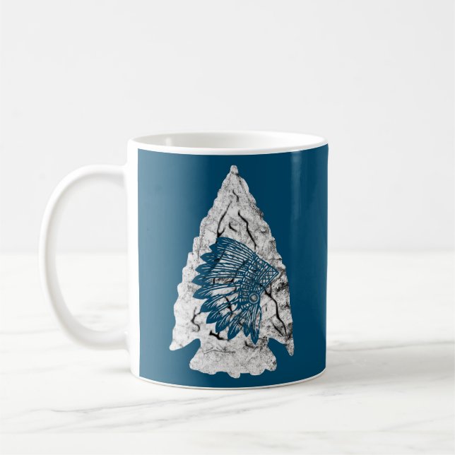 Mug Chasse aux pointes Arrowhead Plumes amérindiennes (Gauche)