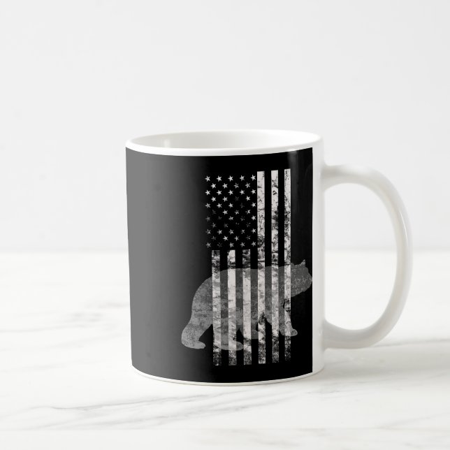 Mug Chasse patriotique Ours Chasseurs de drapeau améri (Droite)
