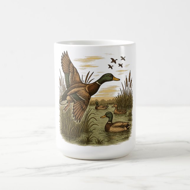 Mug Chasse-Rétro-Vol-Canerot-Colvert,  (Centre)