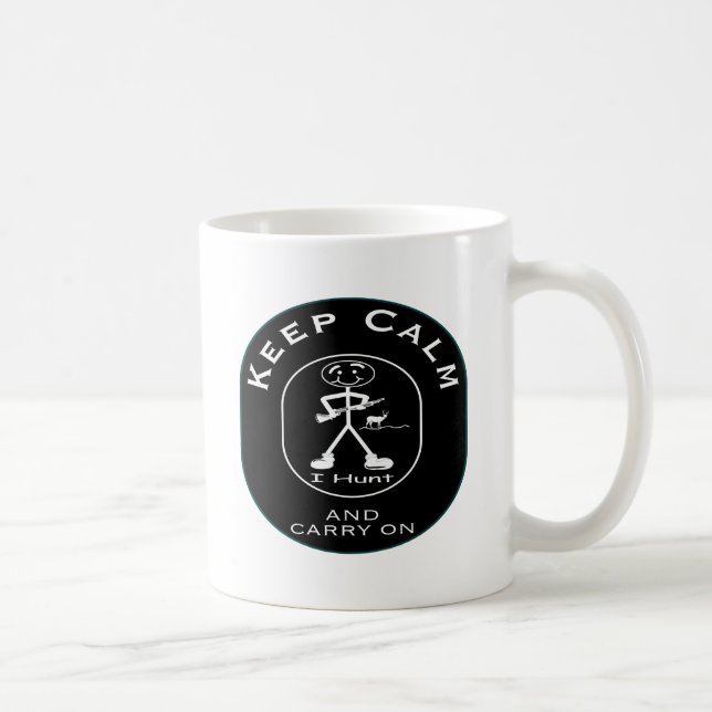 Mug Chasseur calme de cerfs communs (Droite)