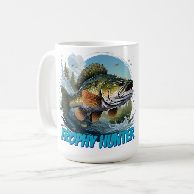 Mug Chasseur de Bass Trophy Personnalisable  (Devant gauche)