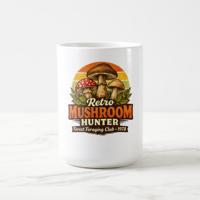 Mug Chasseur de champignons rétro Amateur de champigno (Centre)