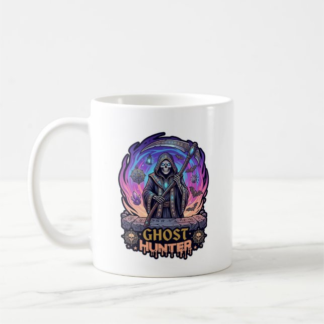 Mug Chasseur de fantômes Faucheur Squelette Faux Fl Pu (Gauche)