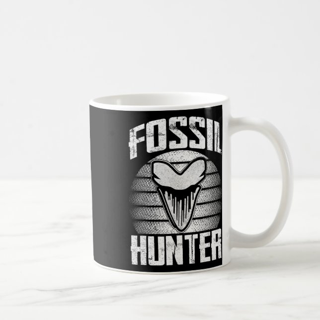 Mug Chasseur de fossiles Megalodon Dent de requin préh (Droite)