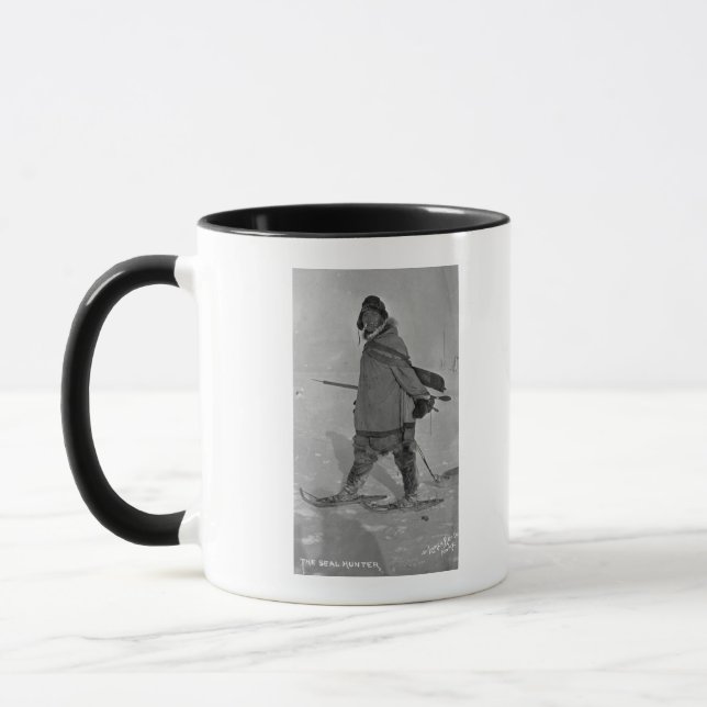 Mug Chasseur de phoques d'Alaska avec raquettes Photog (Gauche)