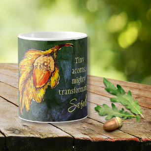Mug Chasseur d'or Acorn Couleurs vertes automne Inspir