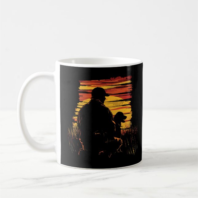 Mug chasseur et son chien fidèle vintage (Gauche)