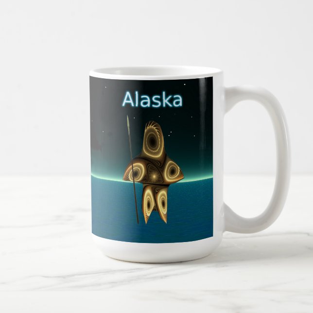 Mug Chasseur inuit fractal - Alaska (Droite)