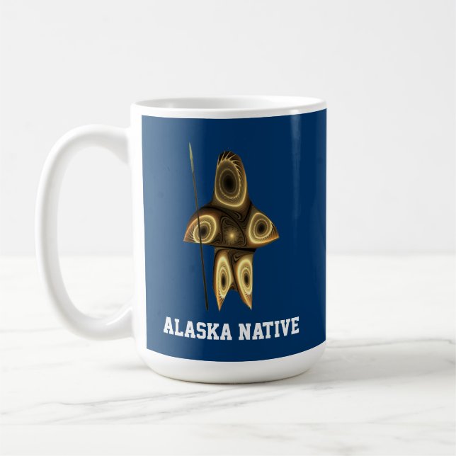 Mug Chasseur inuit fractal - Autochtone d'Alaska (Gauche)