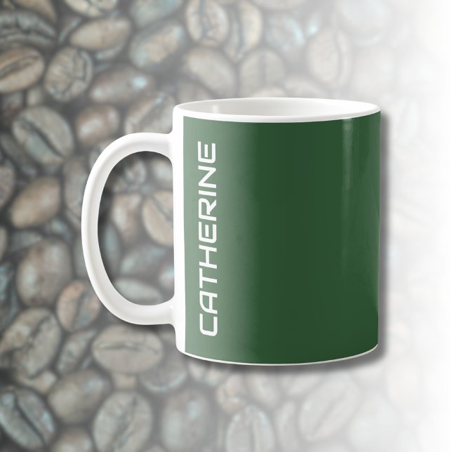 Mug Chasseur vert couleur solide personnalisée (Créateur téléchargé)