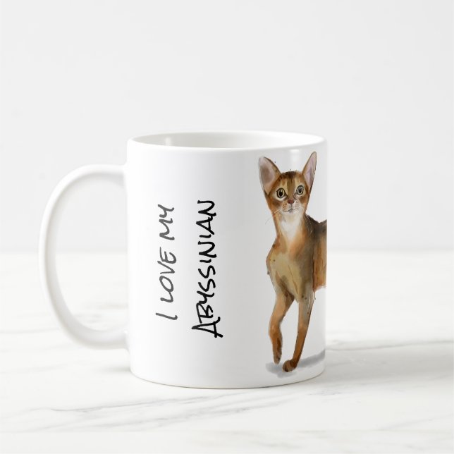 Mug Chat abyssinien (Gauche)