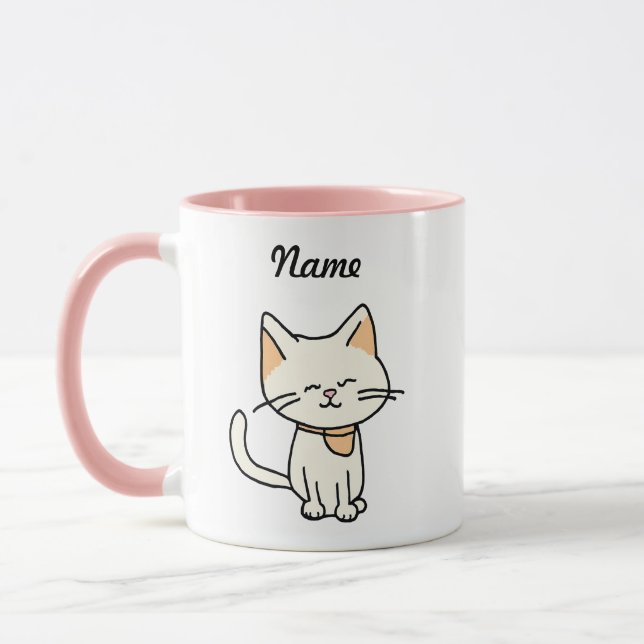 Mug Chat Adorable Personnalisé (Gauche)