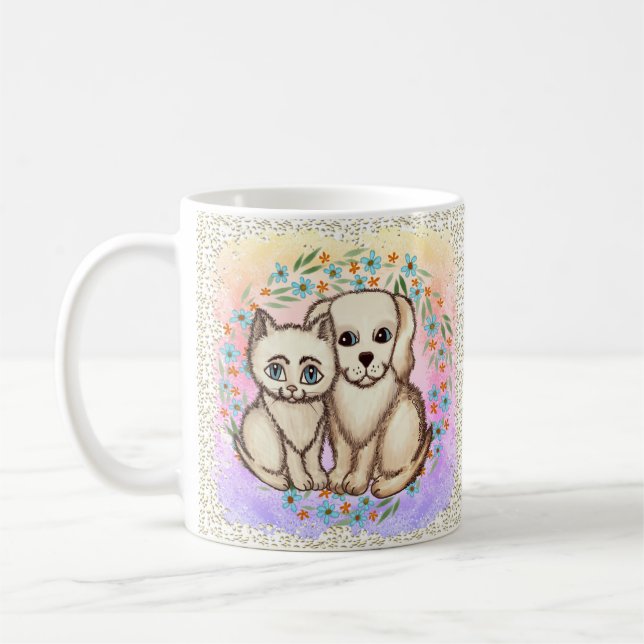 Mug Chat aime le chien (Gauche)