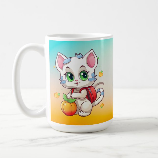 Mug Chat allant à l'école - École de chat-85241 (Gauche)