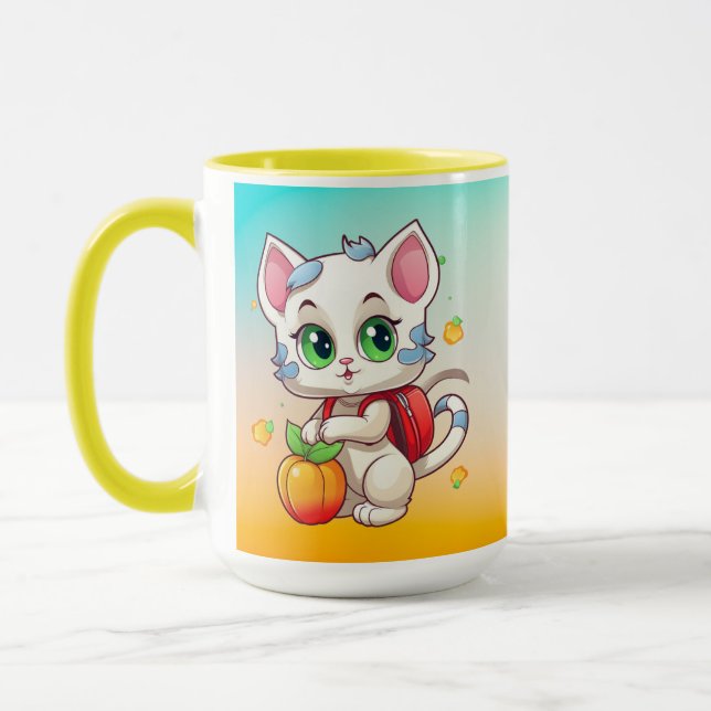 Mug Chat allant à l'école - École des chats-85241 (Gauche)