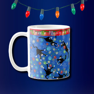 Mug Chat amusant pris dans les lumières de Noël Person