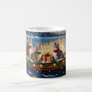 Mug Chat angora turc Noël Bateau Fêtes