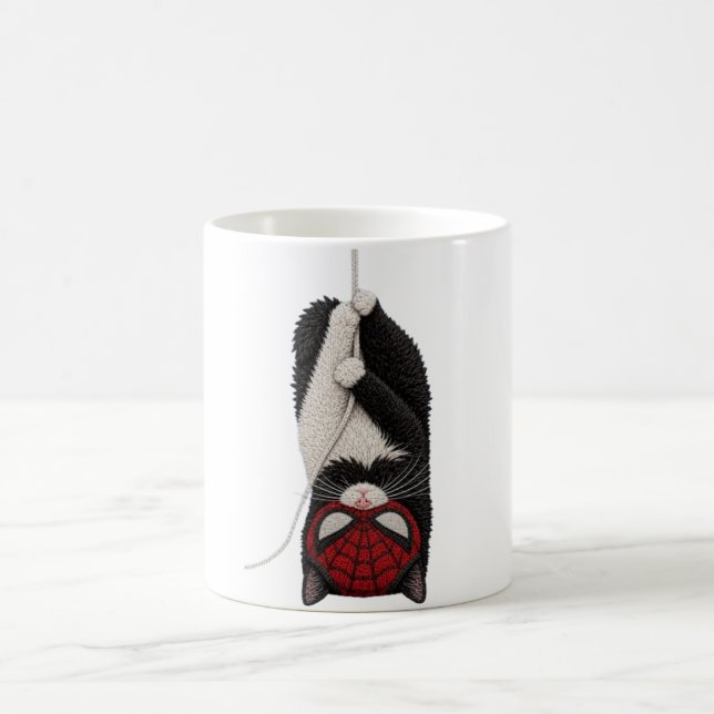 Mug Chat Araignée Drôle - Broderie (Centre)
