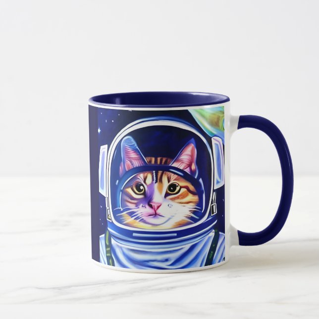 Mug Chat astronaute dans l'espace  (Droite)