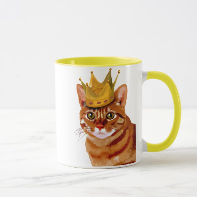 Mug Chat au gingembre avec Portrai de la Couronne (Droite)