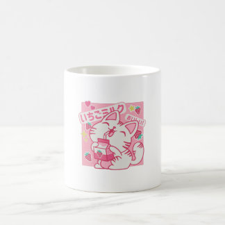 Mug Chat au lait de fraise