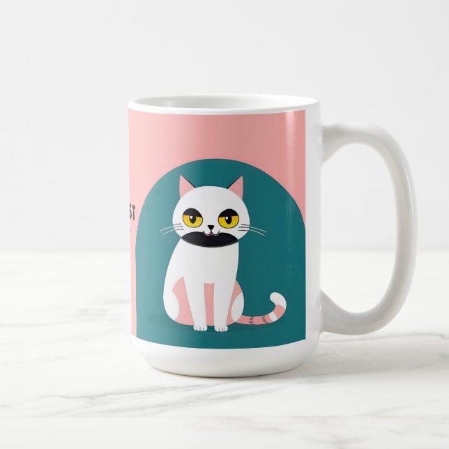 Mug Chat aux couleurs vives et à l'expression joyeuse (Droite)