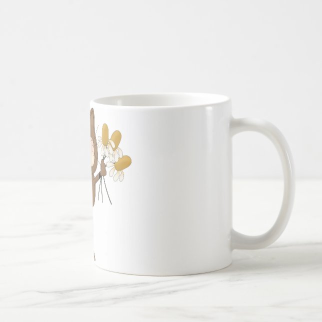 Mug Chat avec des marguerites (Droite)