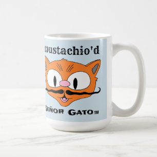 Mug chat avec moustache de Señor Gato "moustachio'd"